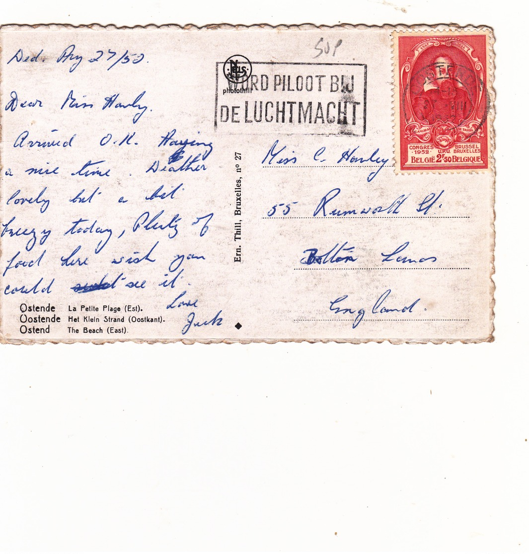 Old Post Card Of Ostende,Ostend, Flemish Region, Belgium ,S57. - Oostende