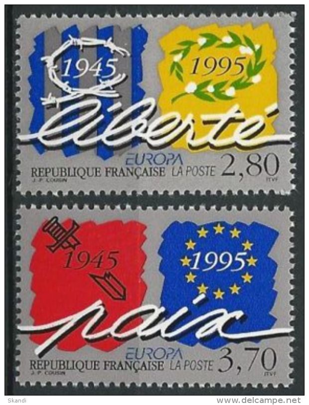 FRANKREICH 1995 Mi-Nr. 3084/85 ** MNH - CEPT - 1995