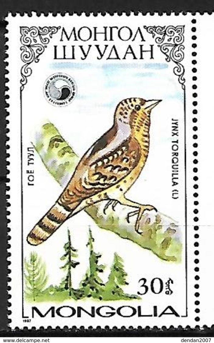 Mongolia 1987 - MNH - Eurasian Wryneck (Jynx Torquilla - Piciformes (pájaros Carpinteros)