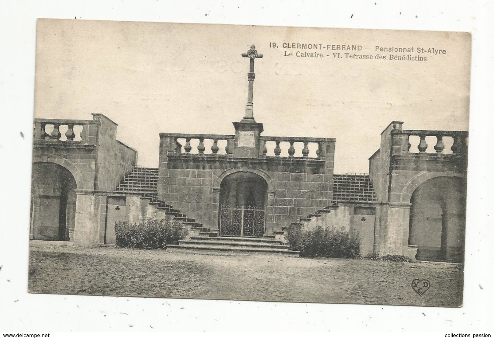 Cp, 63 , CLERMONT FERRAND , Pensionnat SAINT ALYRE , St , Le Calvaire , Terrasse Des Bénédictins , écrite 1920 - Clermont Ferrand