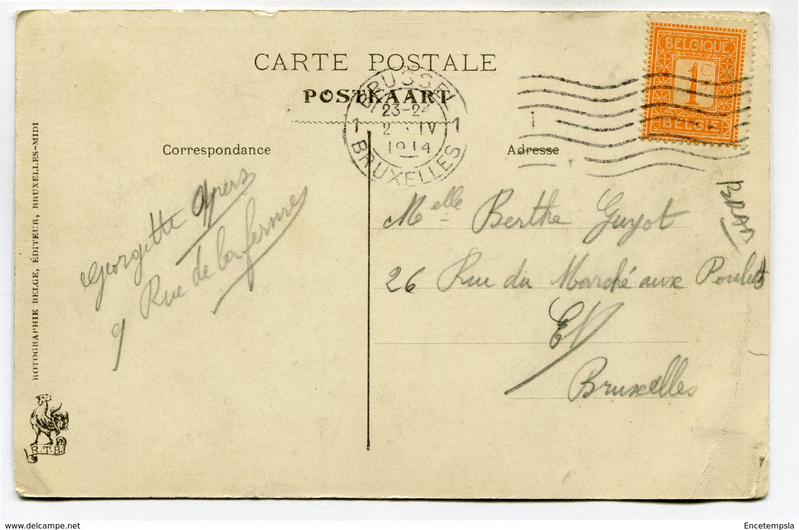 CPA - Carte Postale - Belgique - Bruxelles - St-Josse-ten-Noode - Eglise - 1914 ( SV5430 ) - St-Joost-ten-Node - St-Josse-ten-Noode