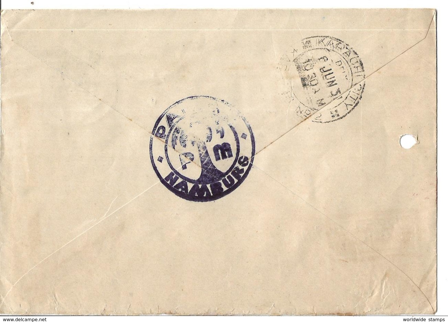 Germany Airmail Cover 50 Pf, 10 Pf To Pakistan. - Sonstige & Ohne Zuordnung