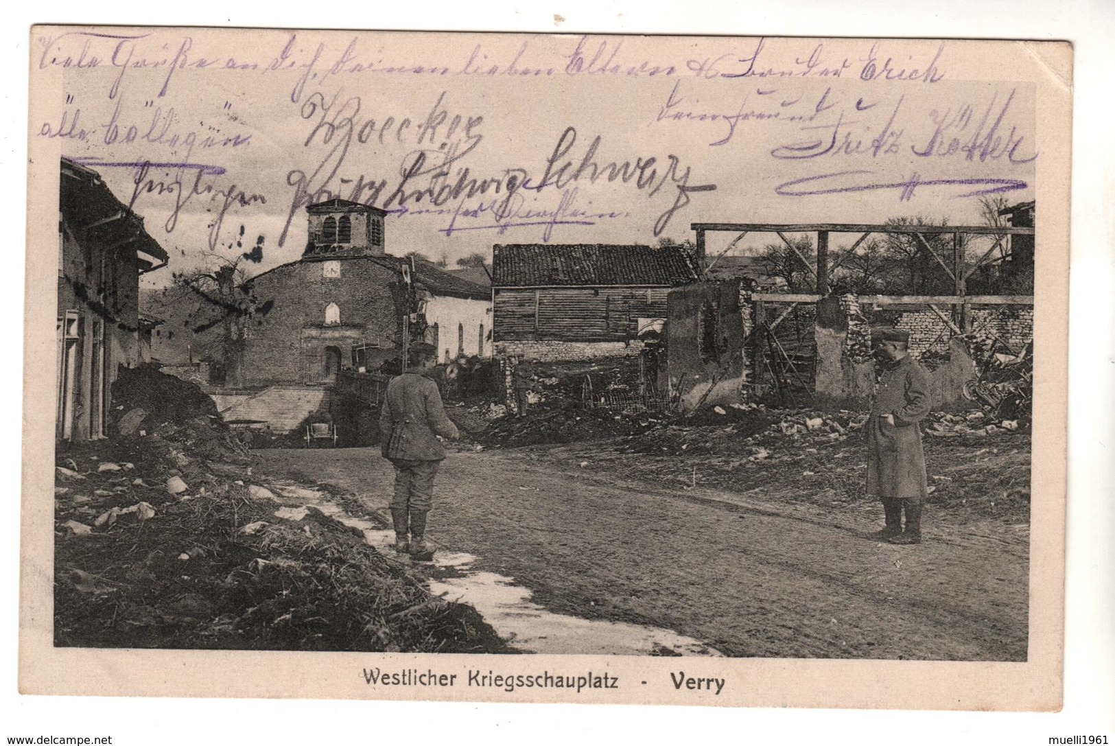 1108,  Feldpost,  Verry - Guerre 1914-18