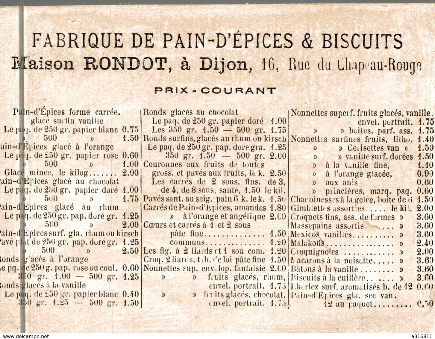 MAISON RONDOT DIJON - Autres & Non Classés