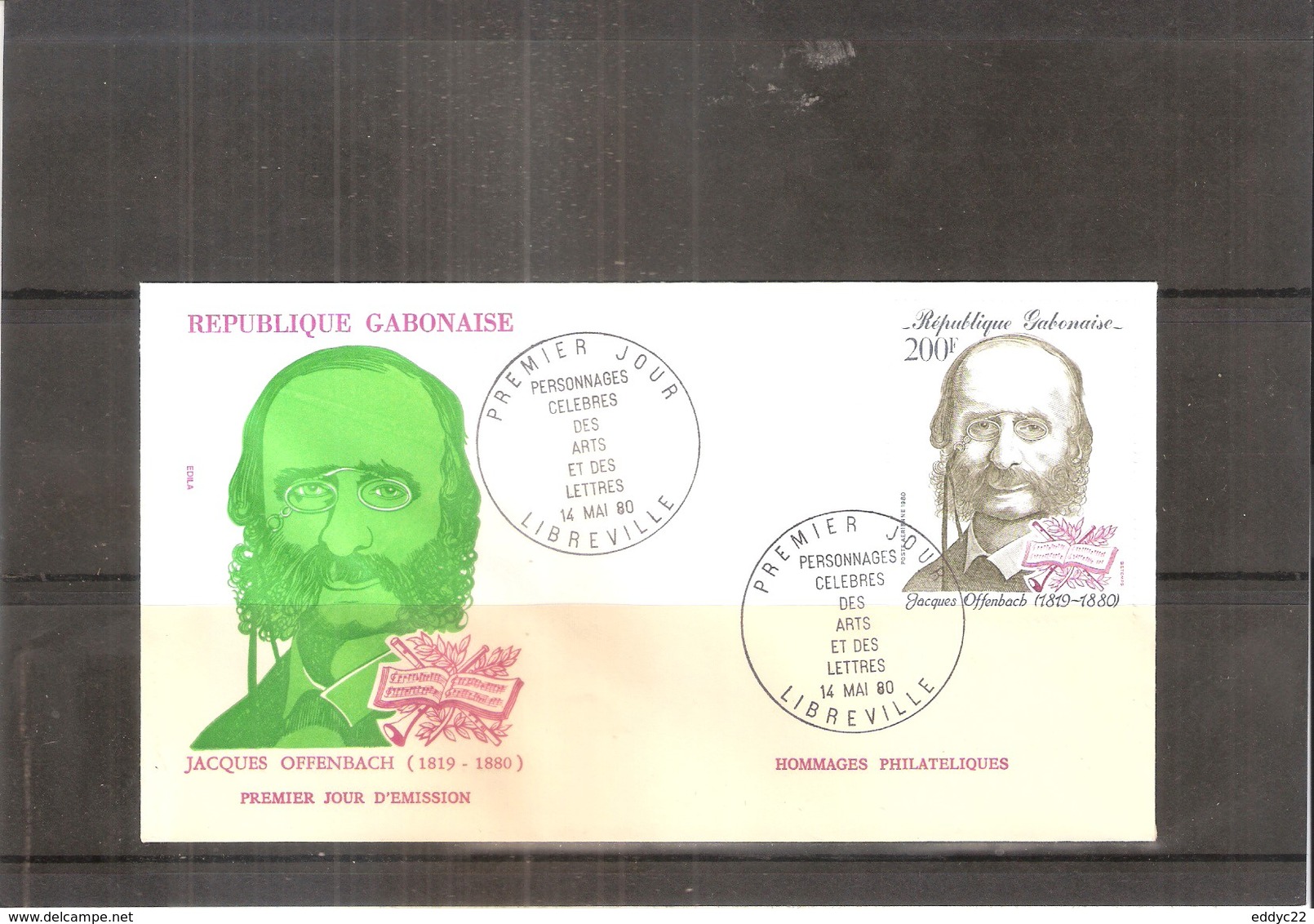 Musique - Jacques Offenbach Sur FDC Du Gabon  (à Voir) - Musik