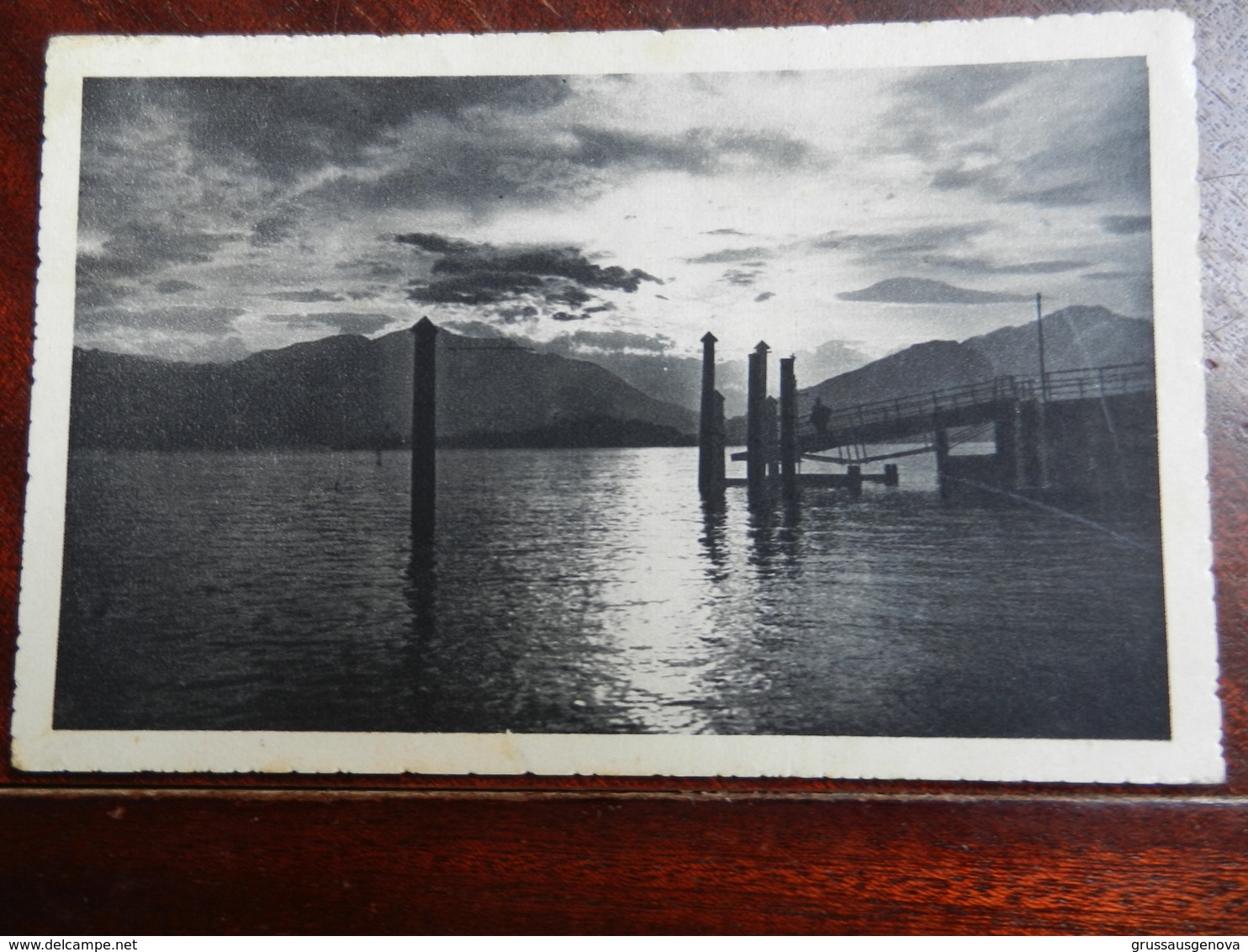 18478) LOCALITà DA IDENTIFICARE PAESAGGIO CON LAGO AL TRAMONTO VIAGGIATA 1946 - Da Identificare