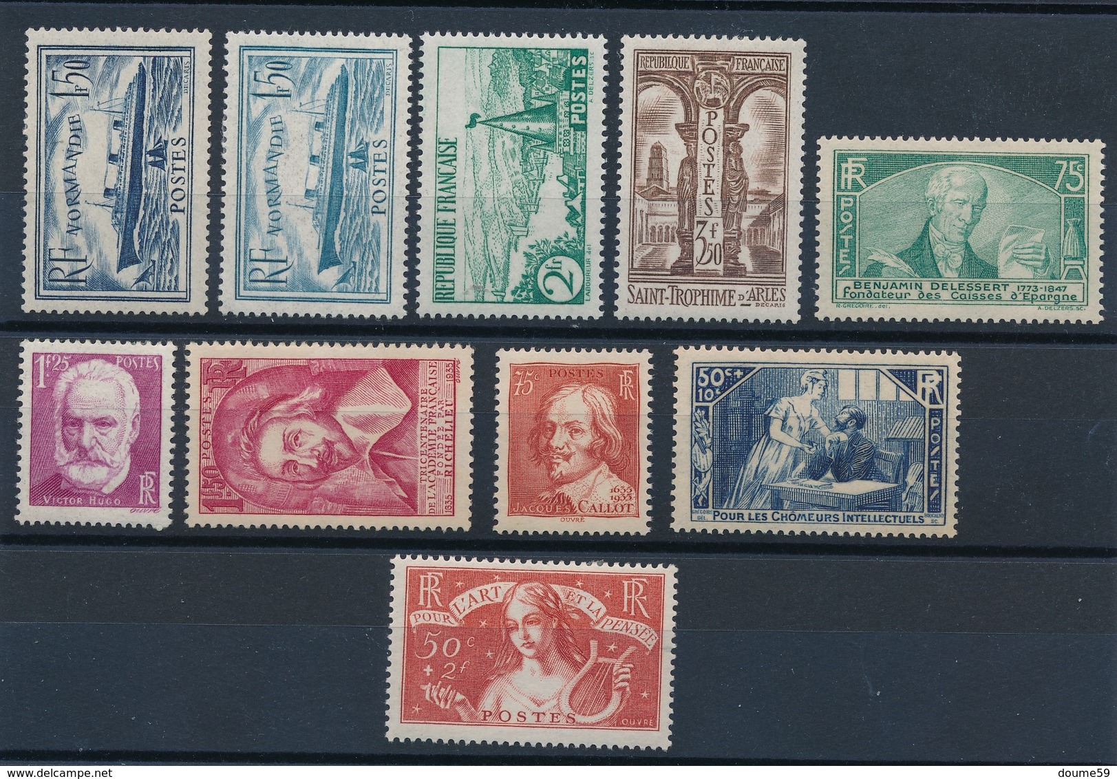 CF-59: FRANCE: Lot   Avec  Année 1935*  N°299/308 - ....-1939