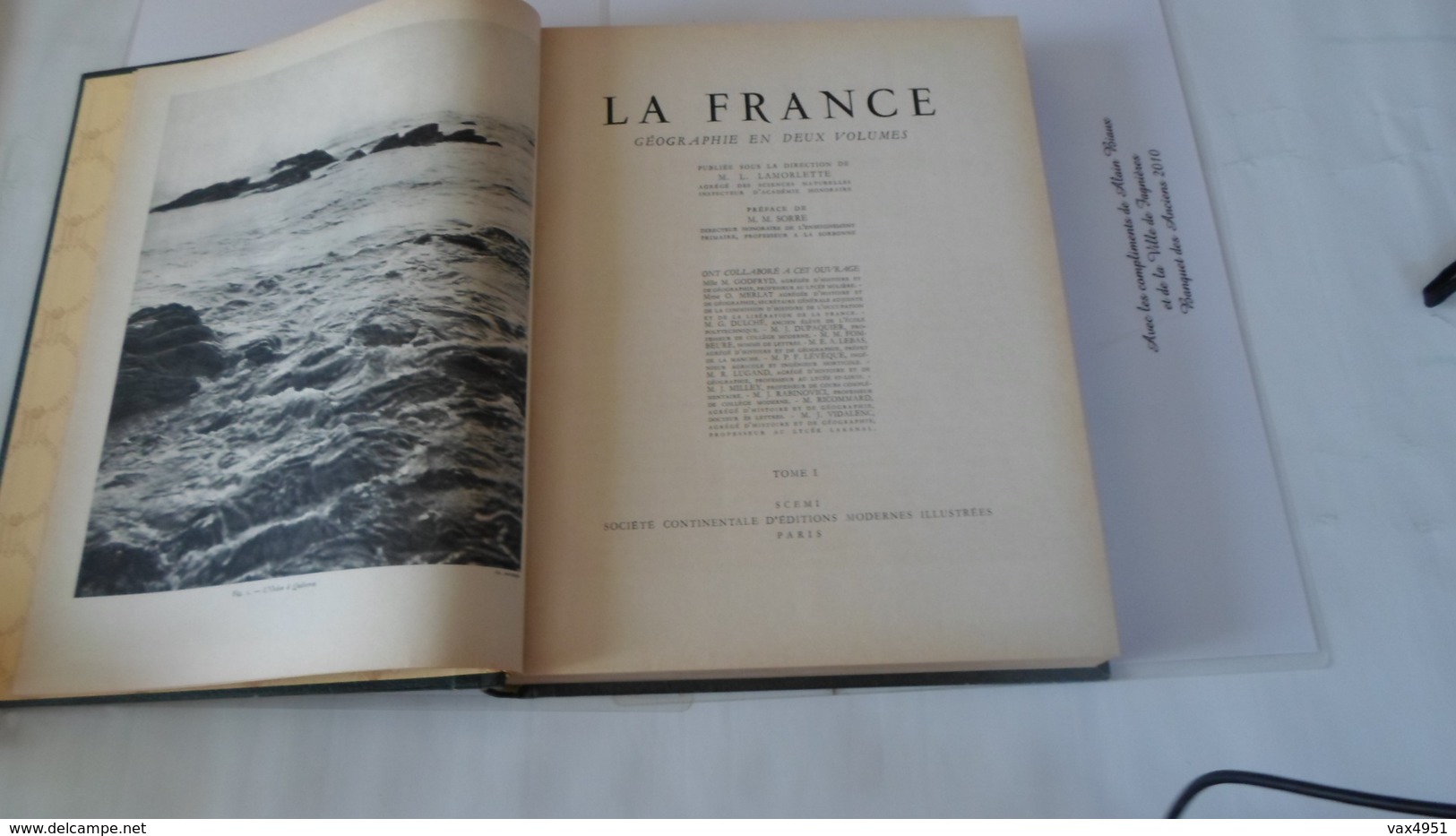 LA FRANCE  GEOGRAPHIE EN DEUX VOLUMES  TOME 1  PAR LAMORLETTE   ****     A   SAISIR ***** - Géographie