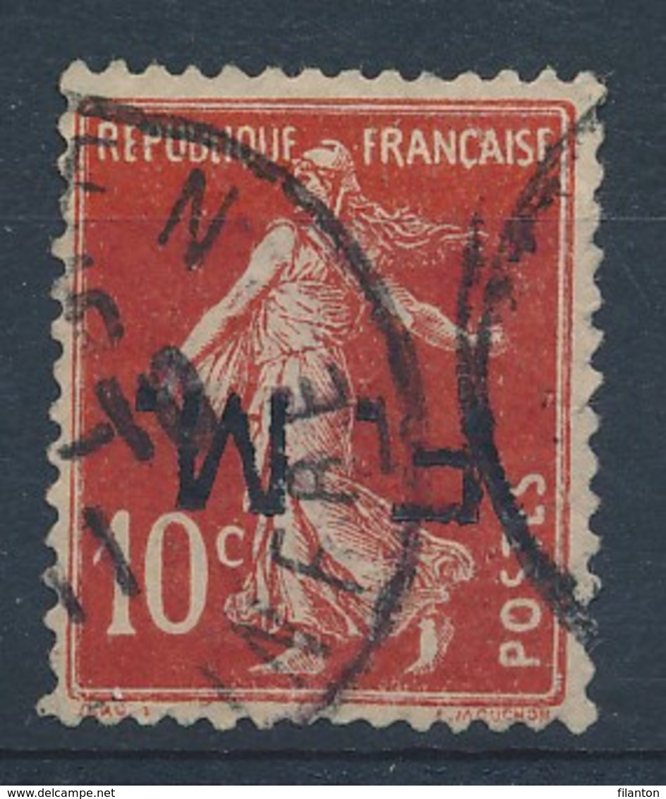 FRANCE - Yv. Nr 5a -Franchise Militaire -  Surcharge Renversée - Gest./obl. - Cote 55,00 € - Military Postage Stamps