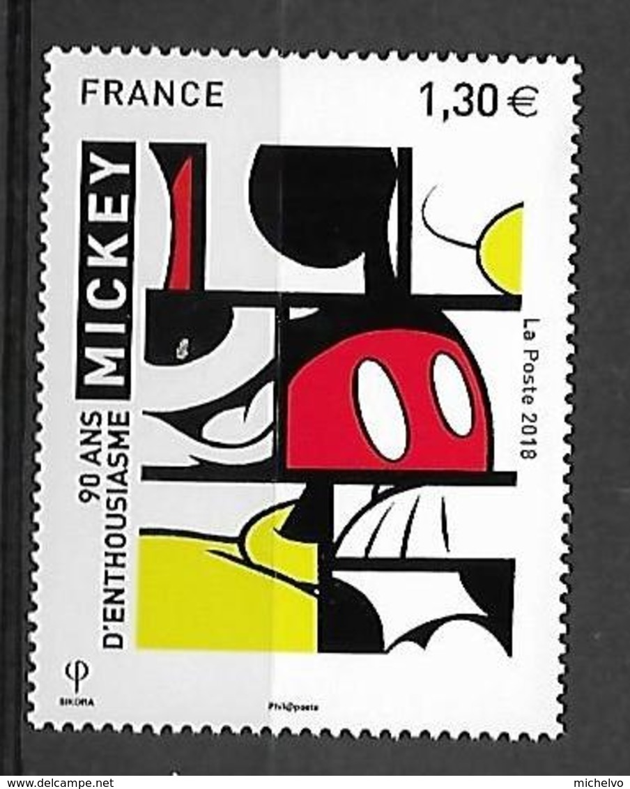 France 2018 - Yv N° 5259 ** - Mickey à 90 Ans - Nuovi