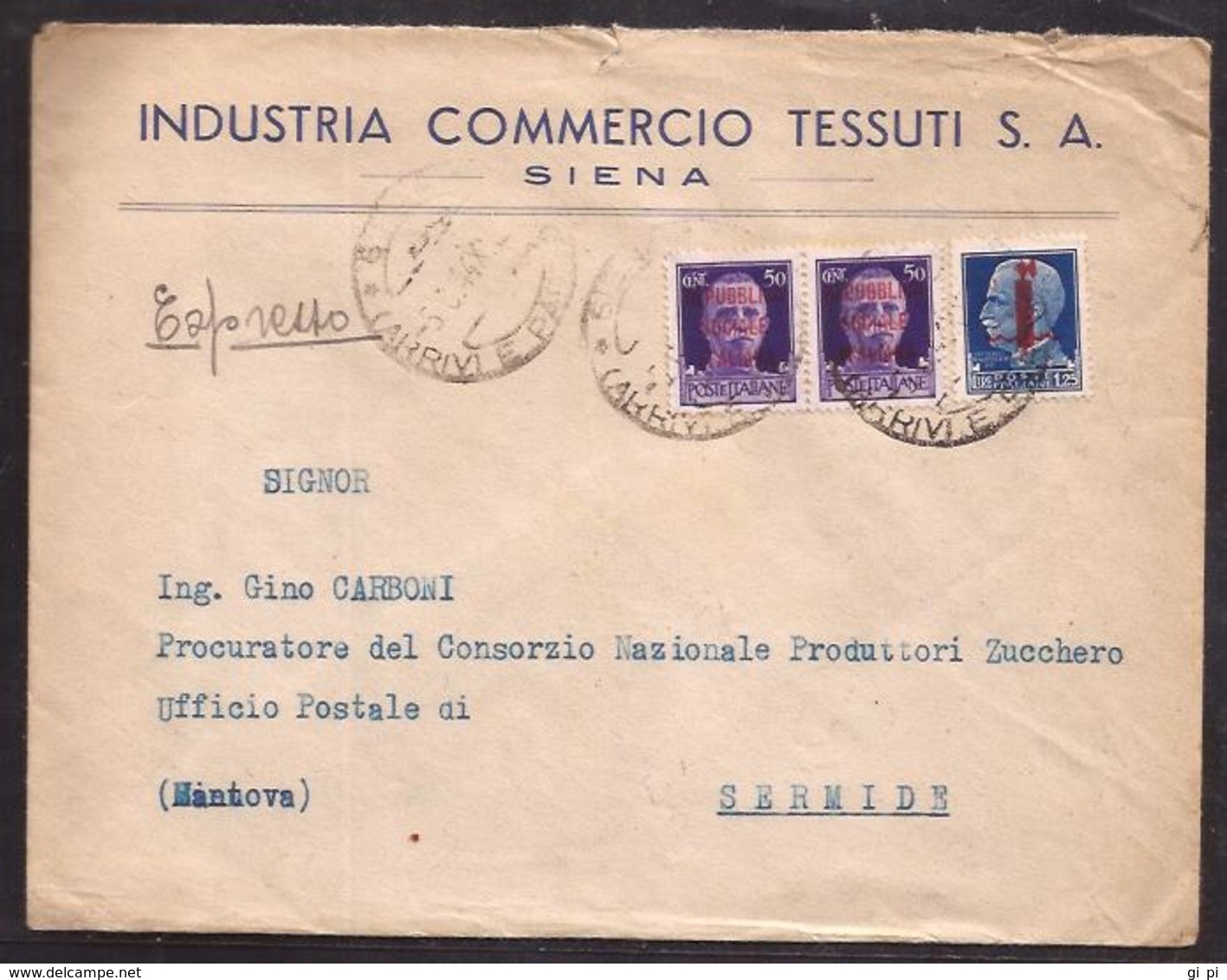 GR2094  - LETTERA ESPRESSA R.S.I. - Storia Postale