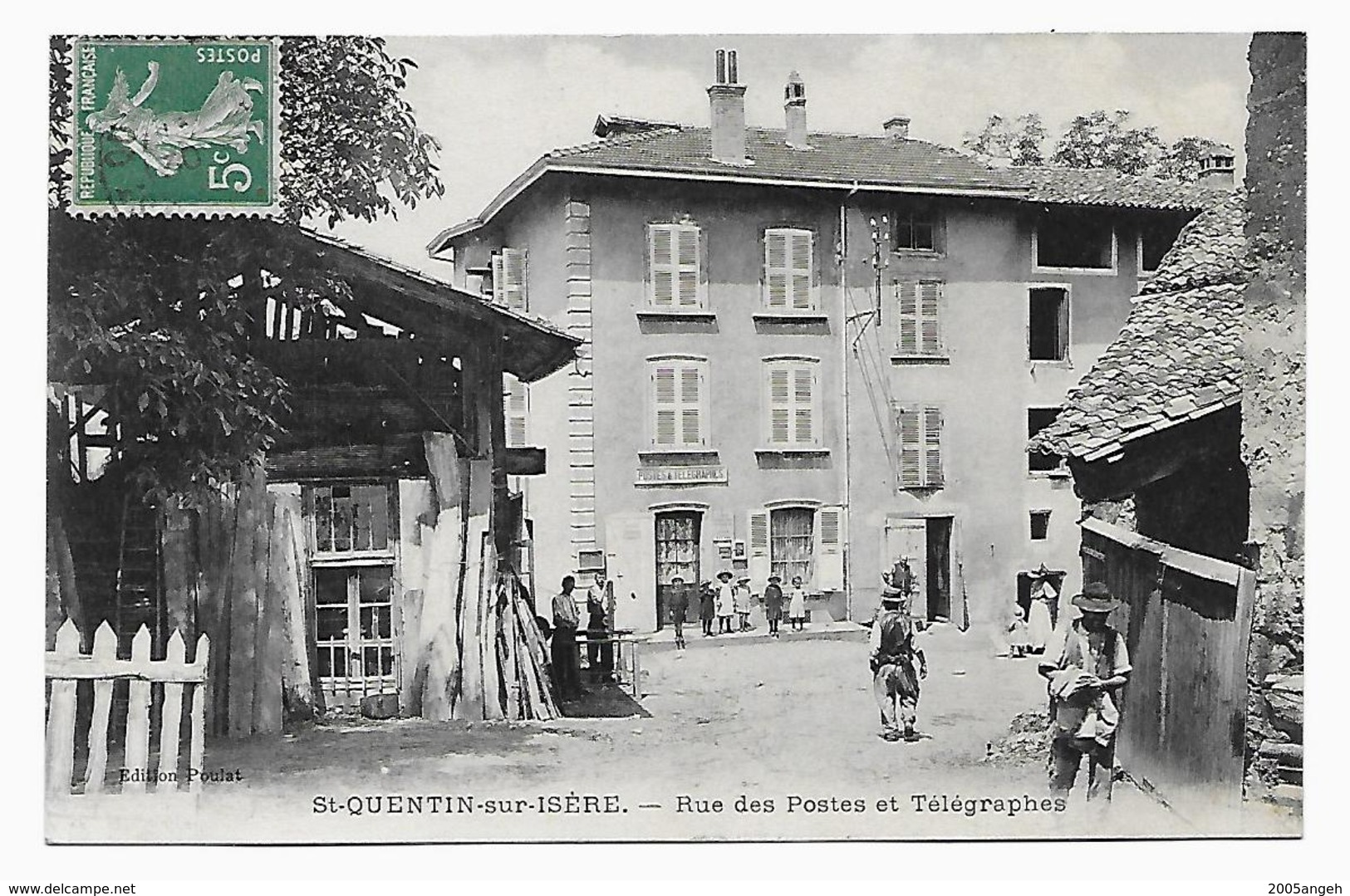 38 Dép.- St-Quentin-sur-Isère.- Rue Des Postes Et Télégraphes. - Autres & Non Classés