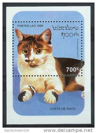 Mua779 FAUNA KATTEN ZOOGDIEREN CATS MAMMALS KATZE CHATS LAOS 1995 PF/MNH - Laos