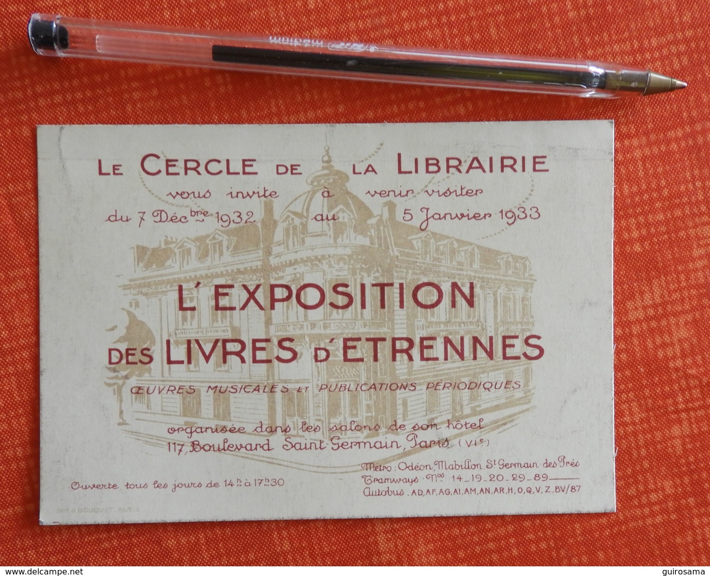 L'exposition Des Livres D'étrennes - Cercle De La Librairie - 1932-1933 - Advertising