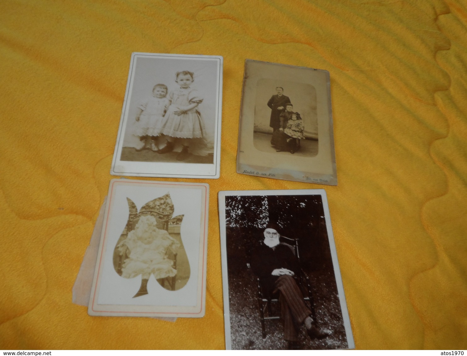 LOT DE 4 PHOTOS ANCIENNES DATE ?. / 1 DE RODET & SES FILS.../ PERSONNES ANONYMES.. - Personnes Anonymes