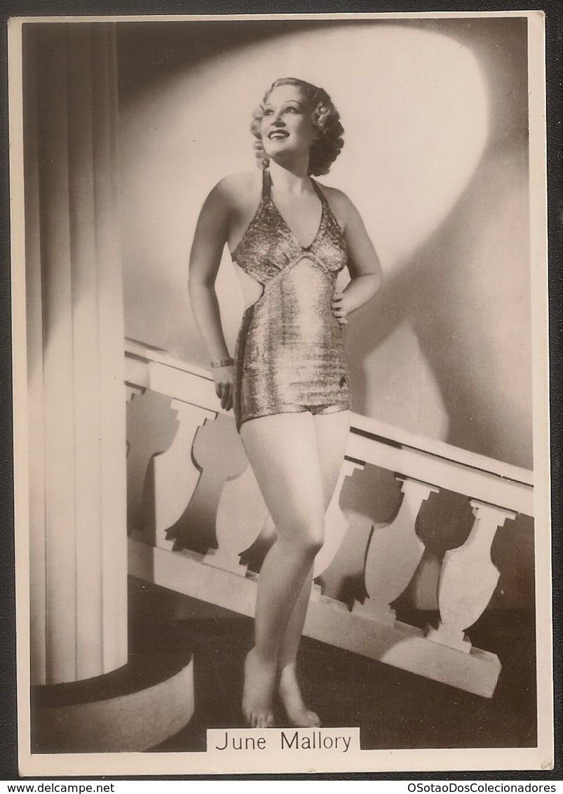 Cigarrete Card Vintage - Godfrey Phillips - Beauties Of To-Day - June Mallory Nº11 - Real Photo - Phillips / BDV