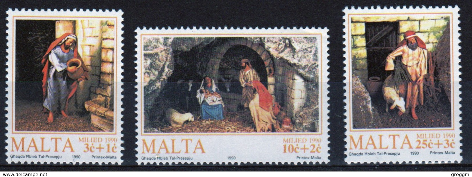 Malta 1990 Set Of Stamps To Celebrate Christmas. - Malta