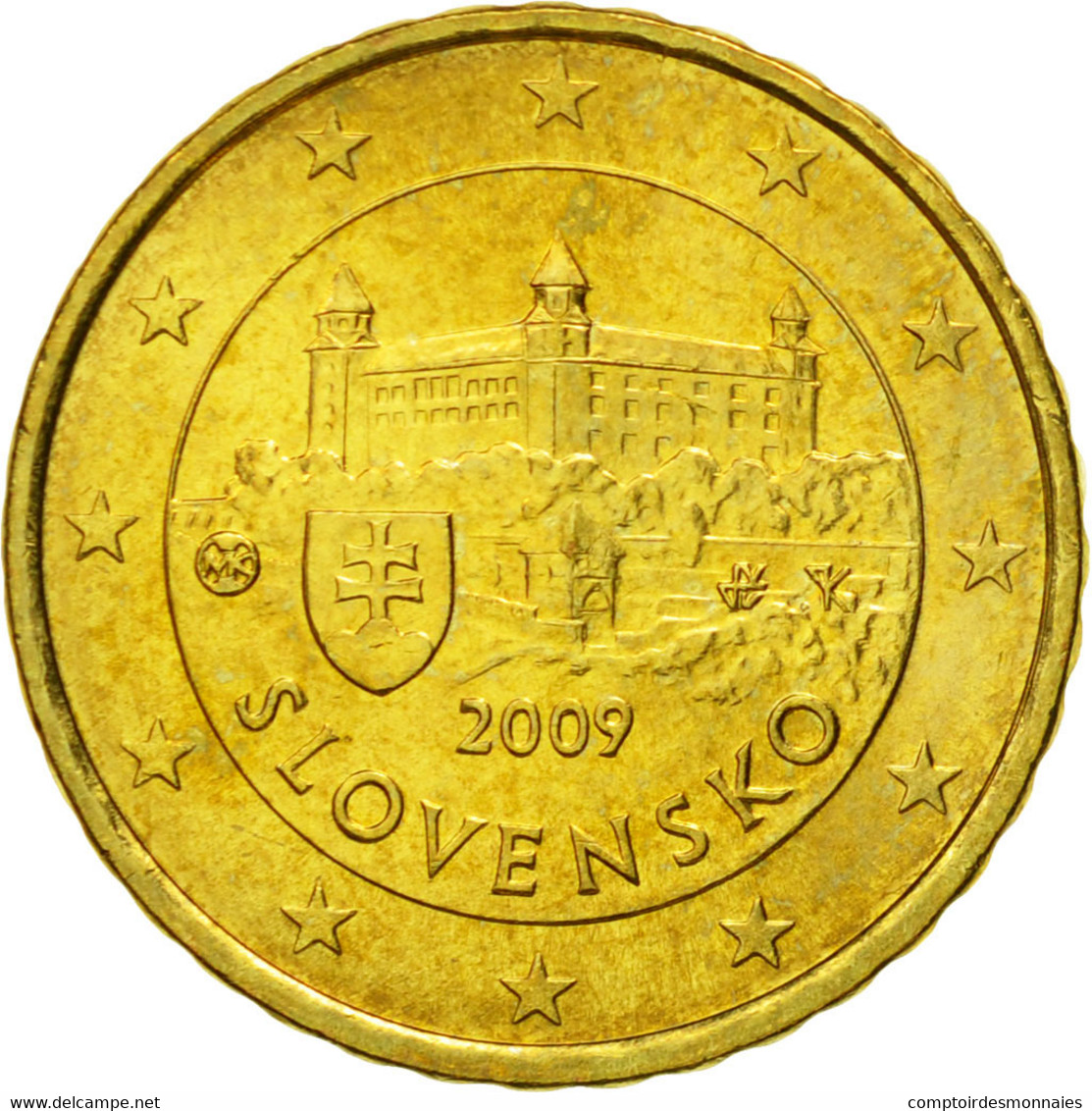 Slovaquie, 10 Euro Cent, 2009, FDC, Laiton, KM:98 - Slovaquie