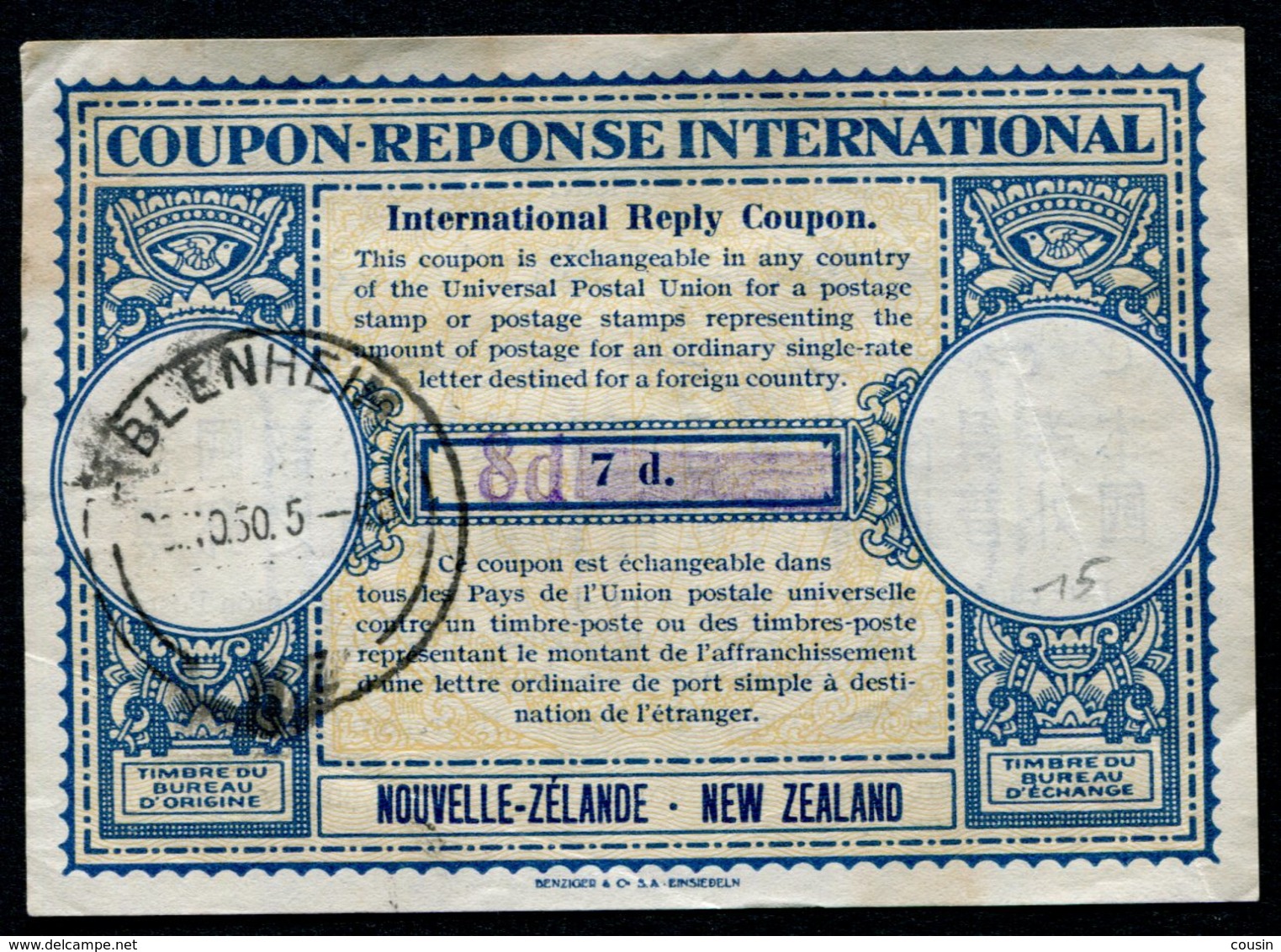 NOUVELLE-ZÉLANDE  International Reply Coupon / Coupon Réponse International - Postal Stationery