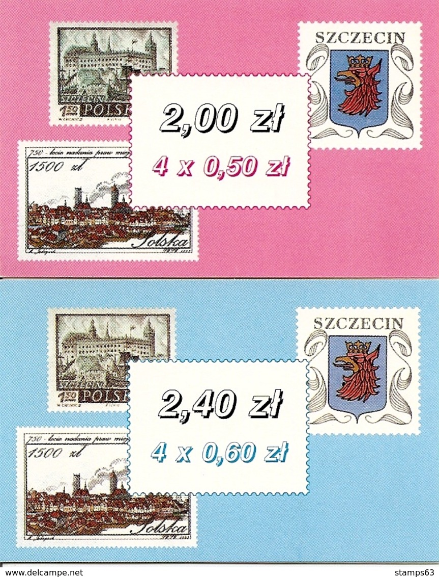POLAND / POLEN, 1998, Booklet 27a/28a, Testbooklets Szczezin - Carnets