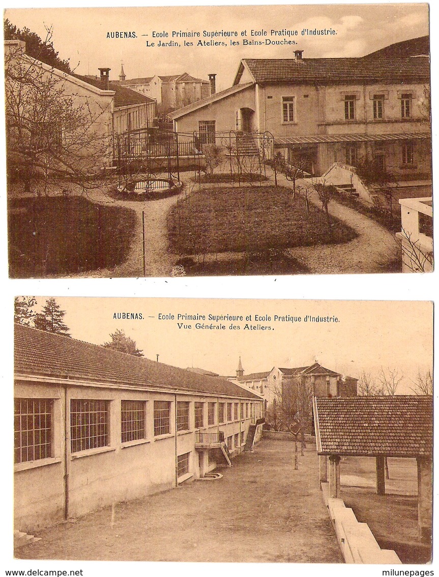 07 Ardèche Lot 8 CP Ecole Primaire Supérieure Et Ecole Pratique D'Industrie D'AUBENAS - Aubenas