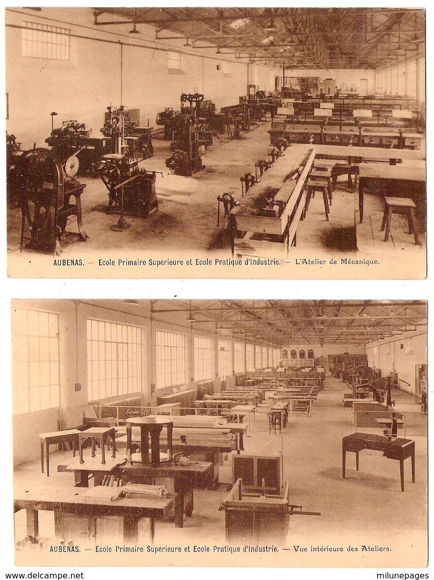 07 Ardèche Lot 8 CP Ecole Primaire Supérieure Et Ecole Pratique D'Industrie D'AUBENAS - Aubenas