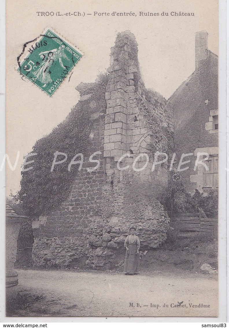 CPA TROO 41 PORTE ENTREE RUINES DU CHATEAU - Other & Unclassified