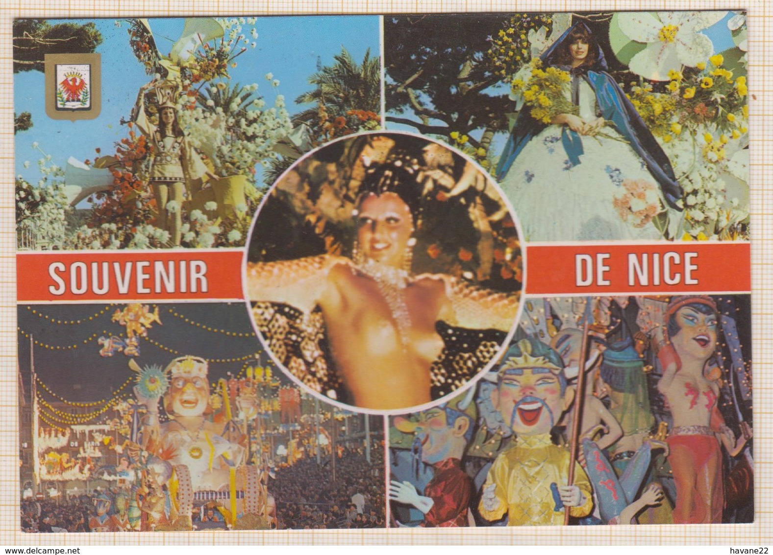 8AK2698 SOUVENIR DE NICE SEINS NUS  2 SCANS - Carnaval