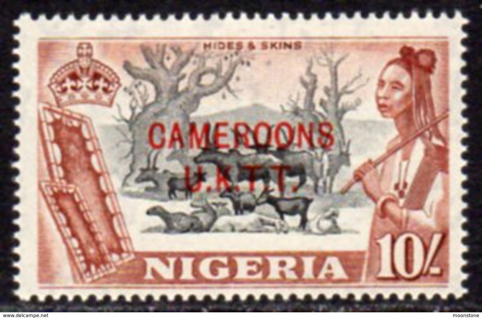 Cameroon 1960 UK Trust Territory Overprint On Nigeria, 10/- Value, MNH, SG T11 - Cameroon (1960-...)