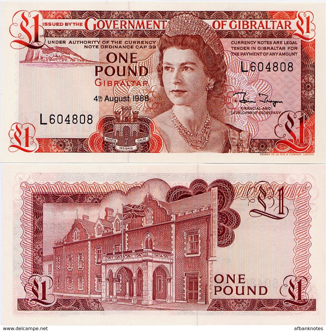 GIBRALTAR       1 Pound       P-20e       4.8.1988       UNC - Gibilterra