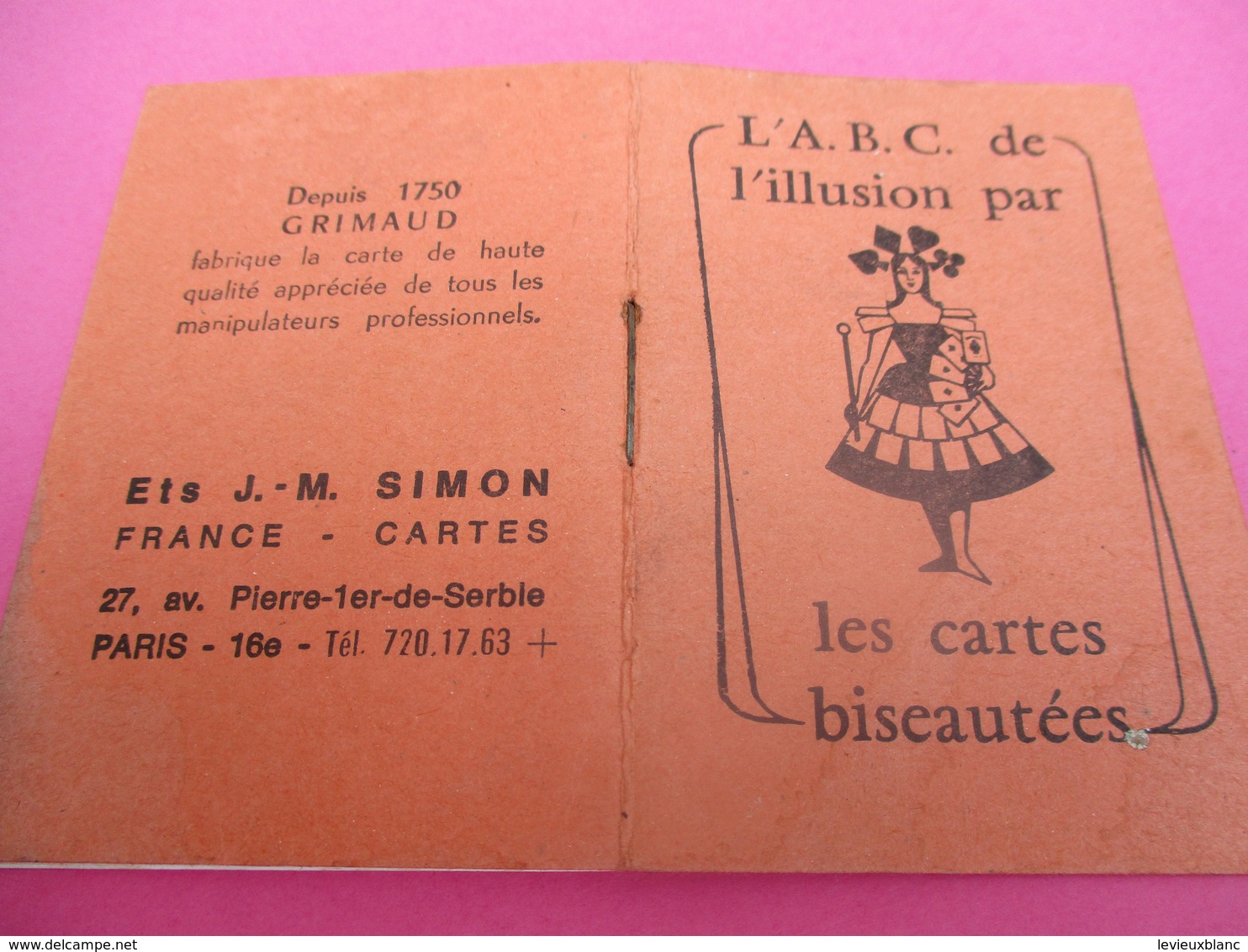 Cartes à Jouer / L'ABC De L'Illusion Par Les Cartes Biseautées/GRIMAUD/ Ets JM SIMON/ Paris /Vers 1930-50    VPN146 - Exlibris