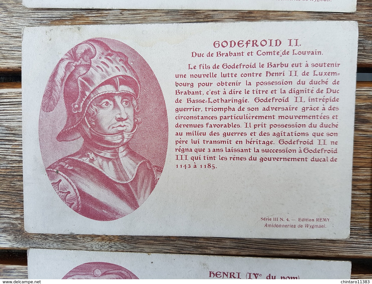 7 CP's Amidon Rémy Ducs/Comtes Et Empereurs "Henri II, III & IV, Godefroid II, III & Le Barbu, Ferdinand III" - History