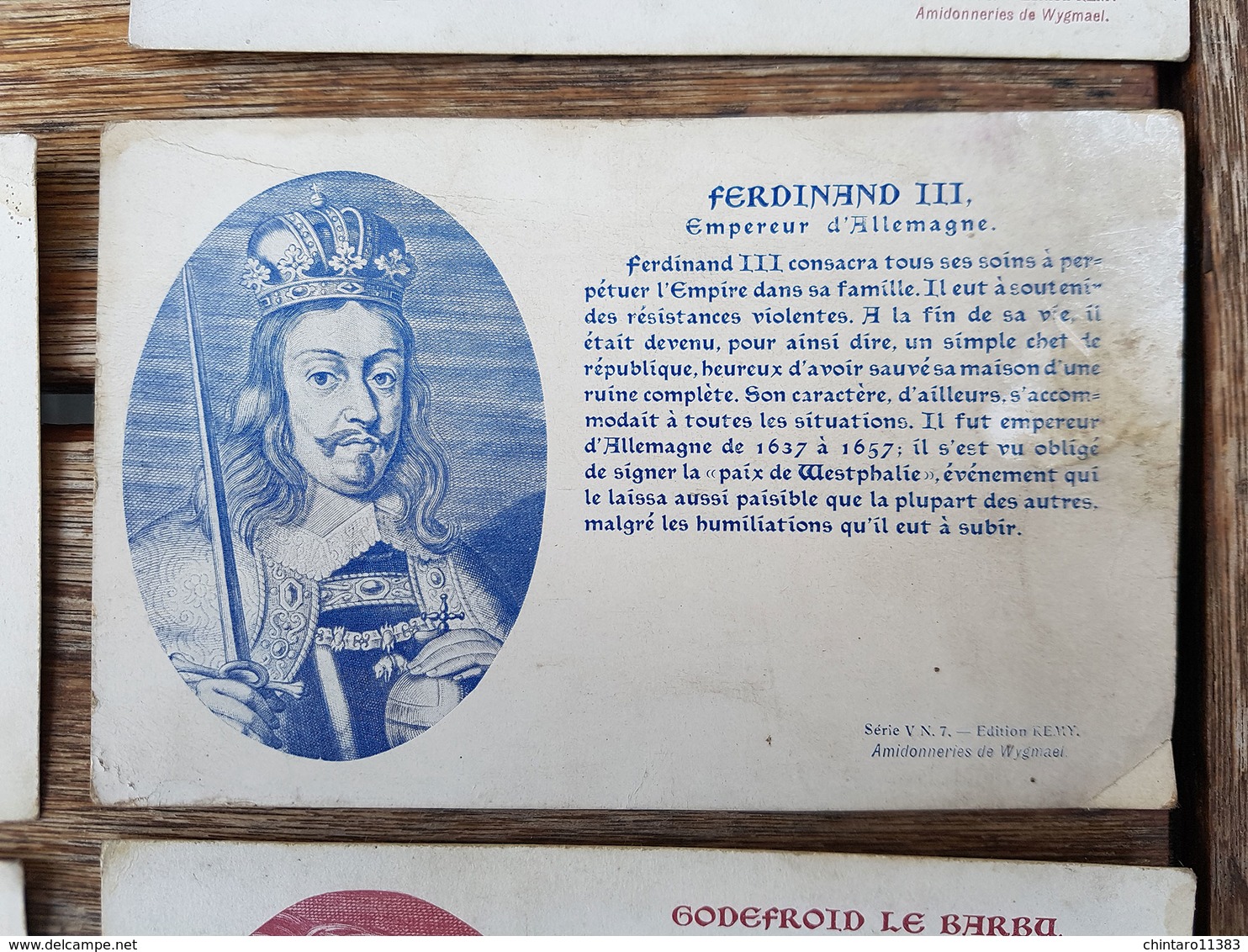 7 CP's Amidon Rémy Ducs/Comtes et Empereurs "Henri II, III & IV, Godefroid II, III & Le Barbu, Ferdinand III"