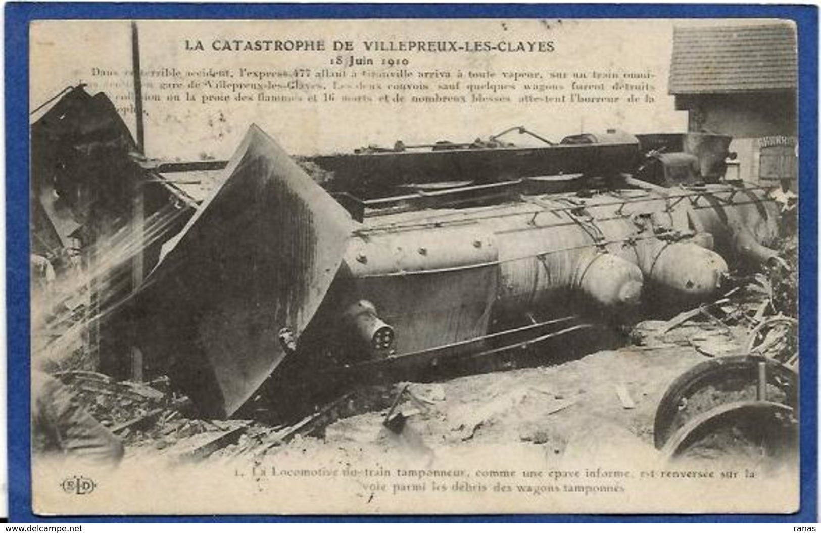 CPA Yvelines 78 Villepreux Les Clayes Déraillement Catastrophe Train  Chemin De Fer Gare Non Circulé - Villepreux