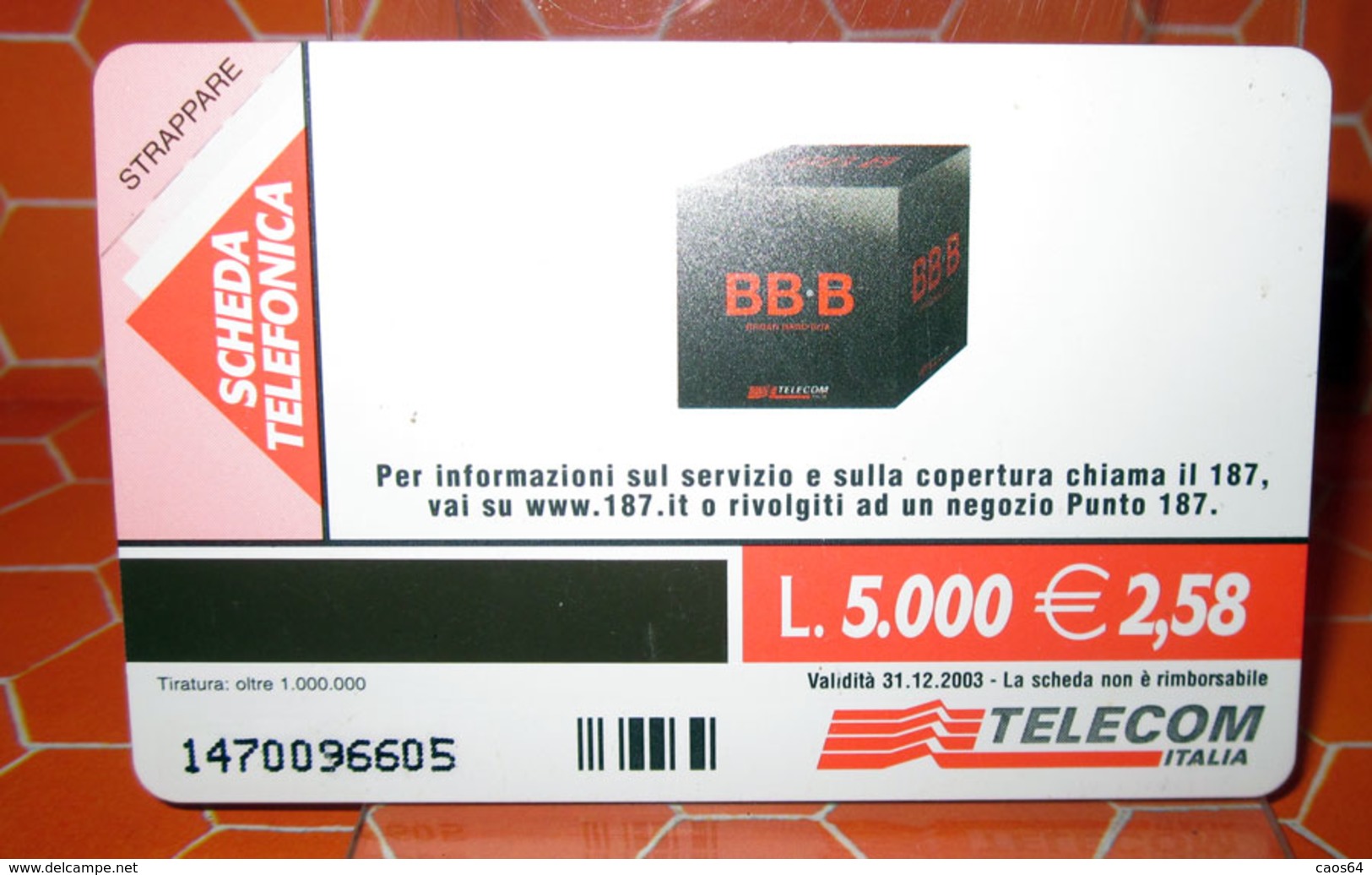 TELECOM £ 5.000 YOU 2003  SCHEDA TELEFONICA GSM NEW - Publiques Publicitaires