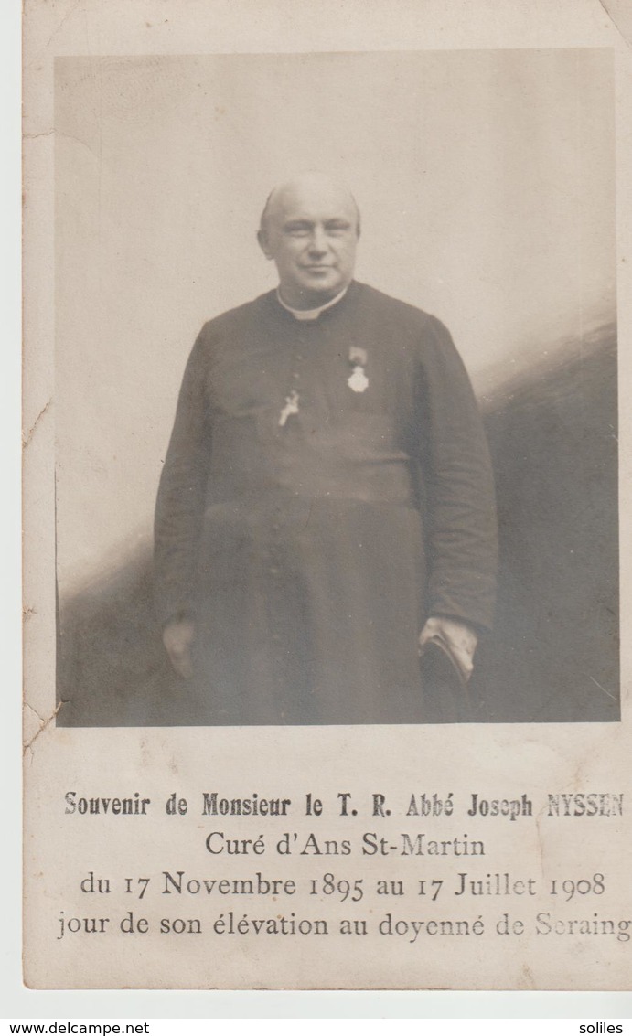 ANS - Souvenir De Monsieur LeT. R.Abbé Joseph Nyssen , Curé De ST - Martin De 1895 -1905 - Ans