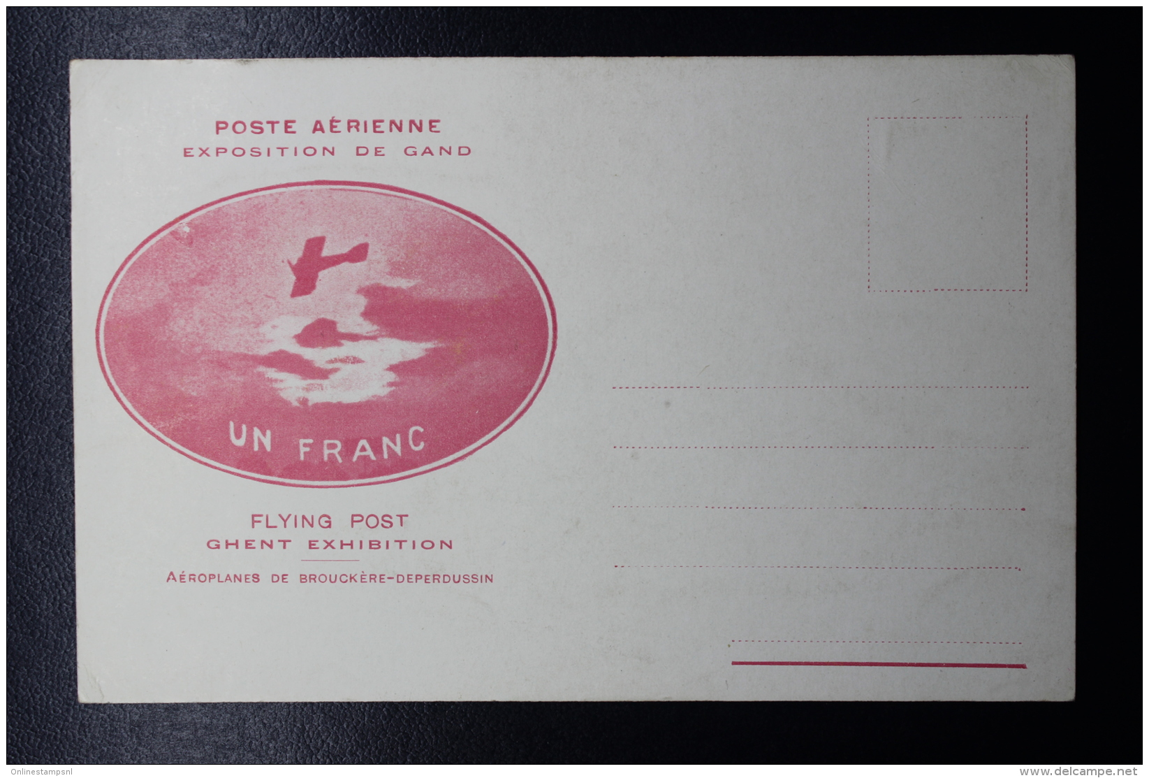 Belgium: Poste Aerienne Exposition De Gand, 1913, Ghent Airmail Exhibition 1913  Brouckere-Deperdussin - Altri & Non Classificati