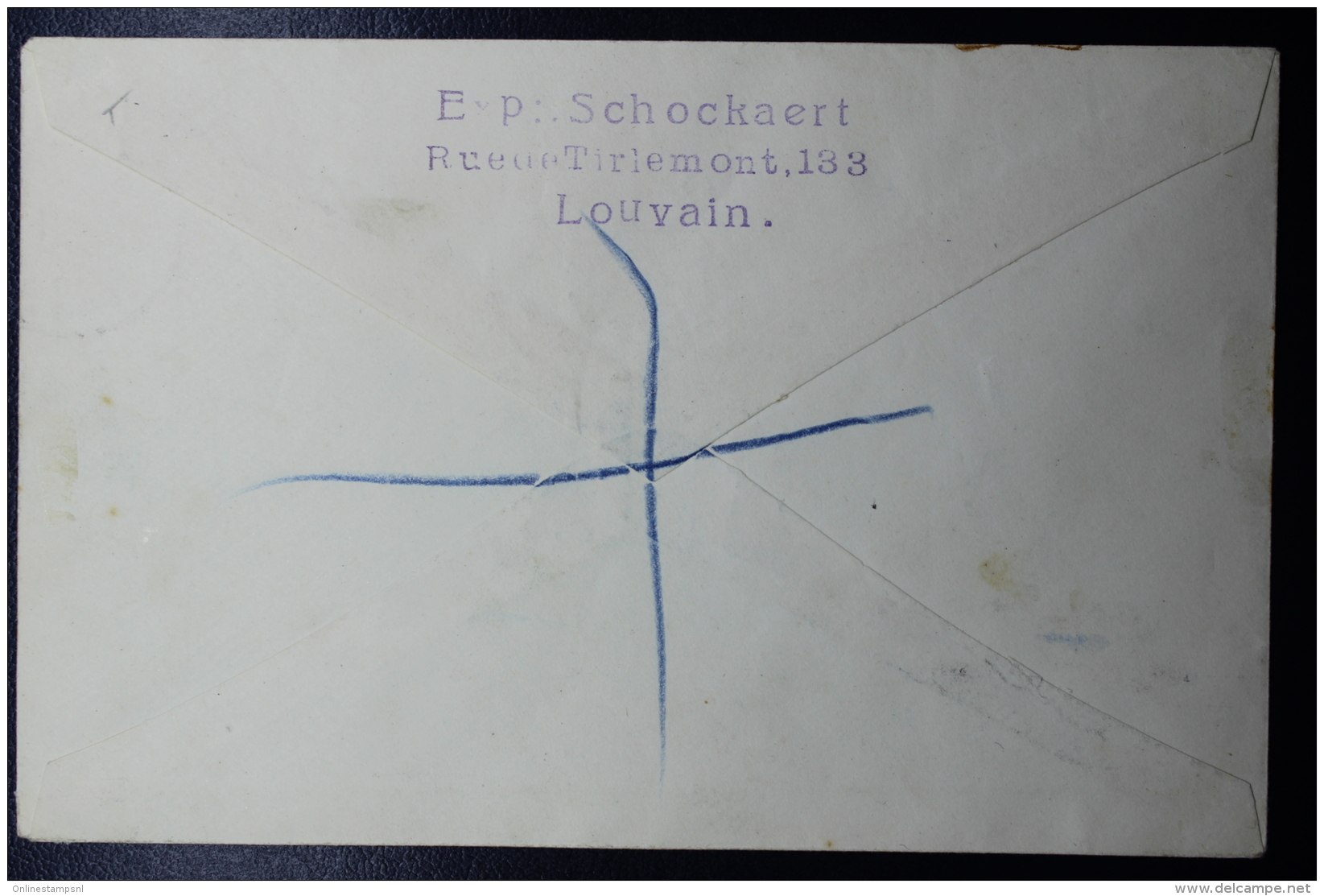 Belgium: Registered Airmail Cover  First Night Flight Leuven  Brussels - London - Other & Unclassified