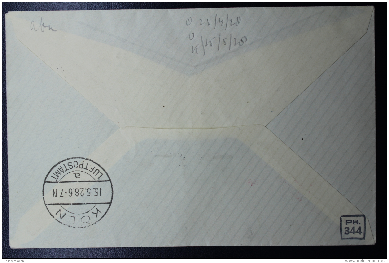 Belgium:  Airmail Cover First Flight Oostende -&gt; Brussels, And To Köln 15-5-1928 - Altri & Non Classificati