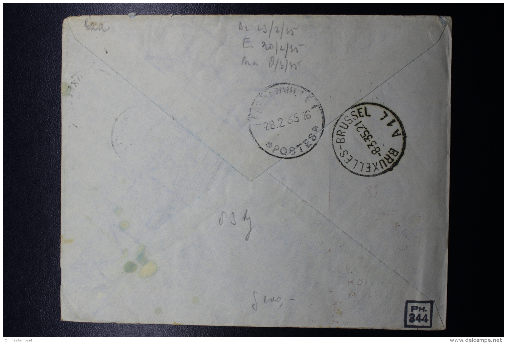 Belgium Airmail First Flight Cover Brussels  Leopoldville 23-2-1935 Sabena (both Ways) - Sonstige & Ohne Zuordnung