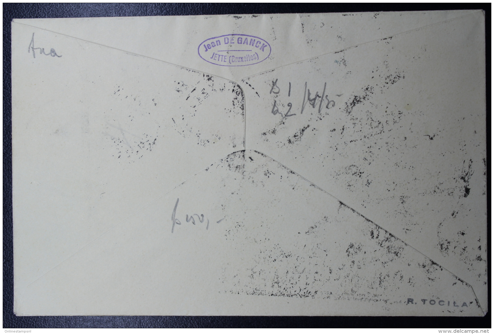 Belgium Airmail First Flight Cover (London)  Brussels -&gt; Budapest 1-4-1935 Muller GB274 Belgian Dispatch Signed - Autres & Non Classés