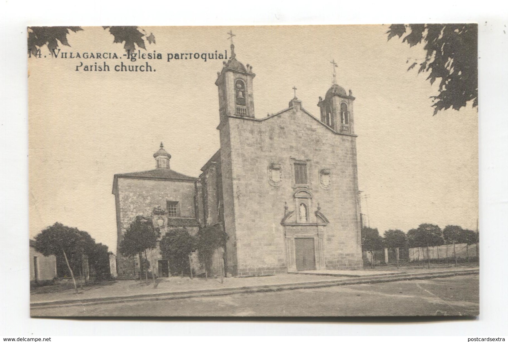 Vilagarcía De Arousa / Villagarcía - Iglesia Parroquial - Old Spain Church Postcard - Pontevedra