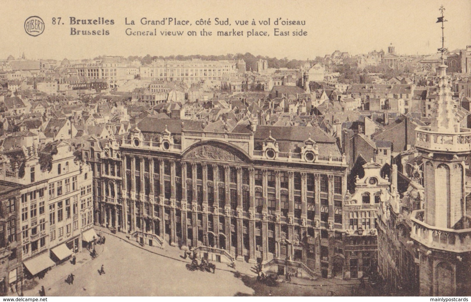 AO38 Bruxelles, La Grand Place, Cote Sud, Vue A Vol D'oiseau - Piazze