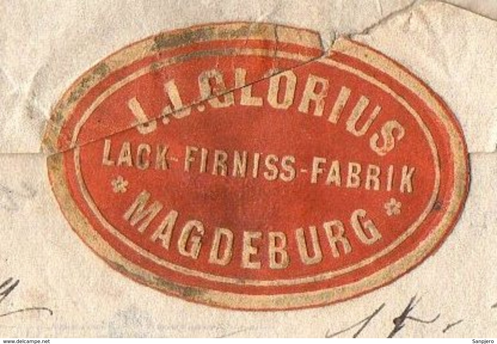 GERMANY EMPIRE 1872 NICE LETTER BRUSTSCHILDE 1GR MiNr. 4, MAGDEBURG TO SALZMÜNDE, SIEGELMARKE - Covers & Documents