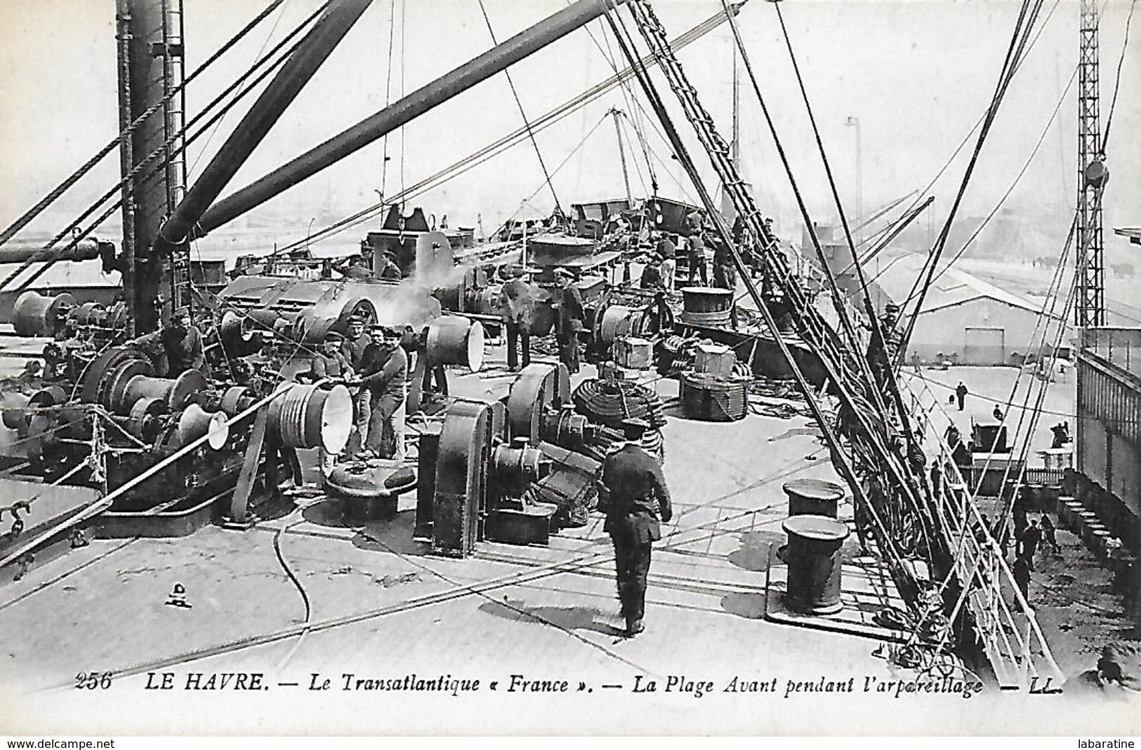 76)  LE HAVRE  - Le  Transatlantique  "  France  " - La Plage Avant Pendant L' Appareillage - Port