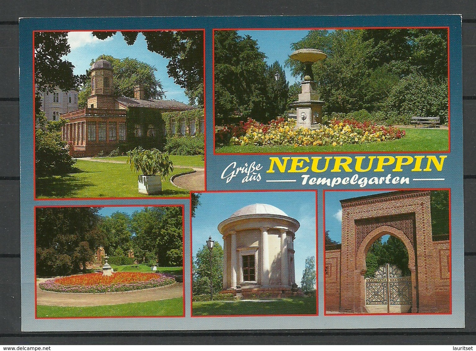 Deutschland 1997 Ansichtskarte NEURUPPIN Tempelgarten (gesendet, Mit Briefmarke) - Neuruppin