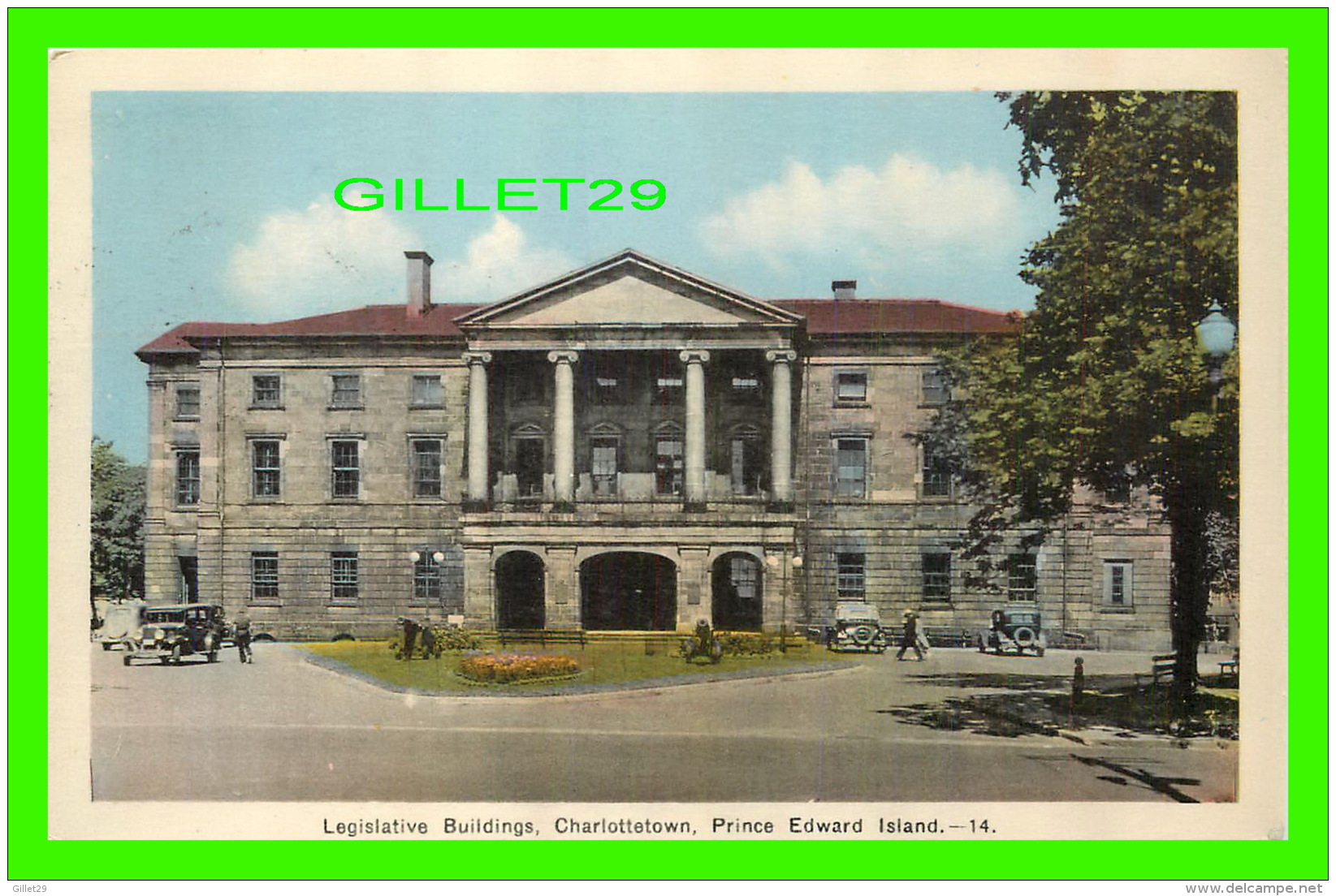 CHARLOTTETOWN, PEI - LEGISLATIVE BUILDINGS - ANIMATED - PECO - TRAVEL IN 1940 - - Charlottetown