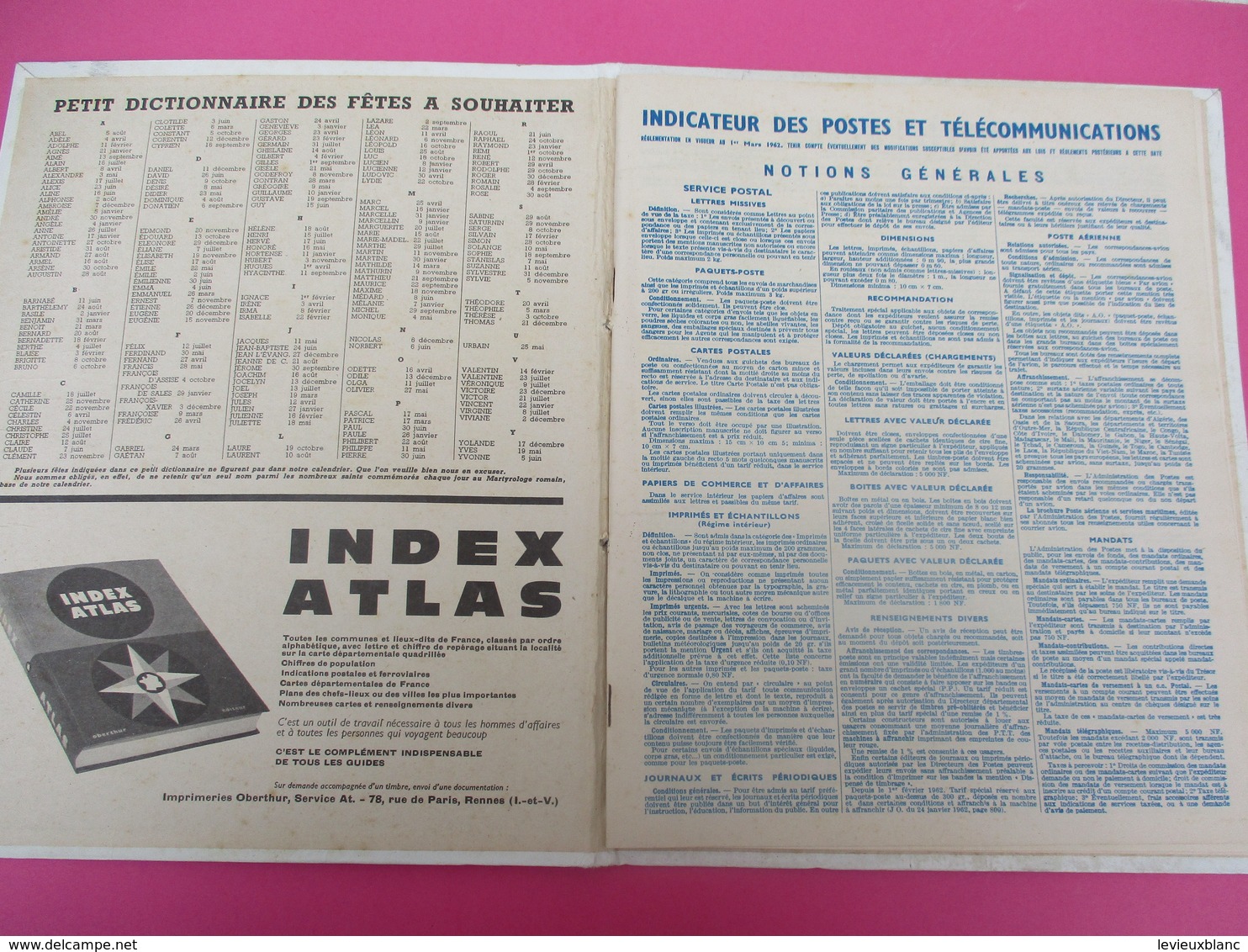 Almanach Des PTT/ Corréze/ Chat  Et Cheval / Oberthur/ Rennes / 1963       CAL396 - Big : 1961-70