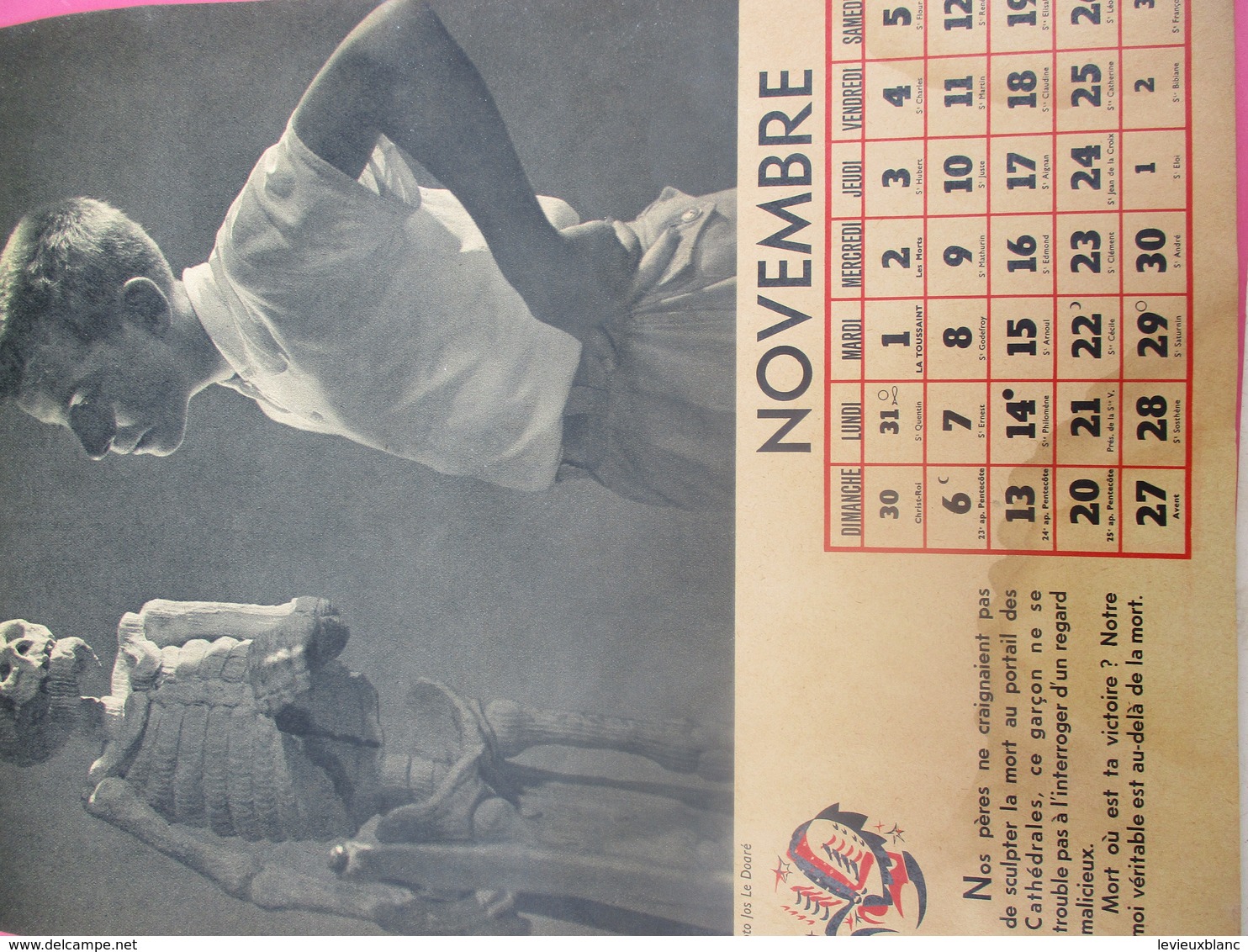 Calendrier Promotionnel/ SCOUTS De FRANCE/ Le Scout Est Fier De Sa Foi/ 1954       CAL398 - Grand Format : 1991-00