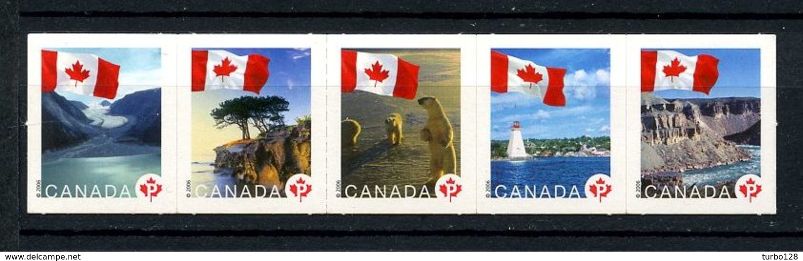 CANADA 2006 N° 2257/2261 ** Neufs MNH Superbes C 6 € Drapeaux Flags Paysages Faune Ours Phare Autoadhésifs - Neufs